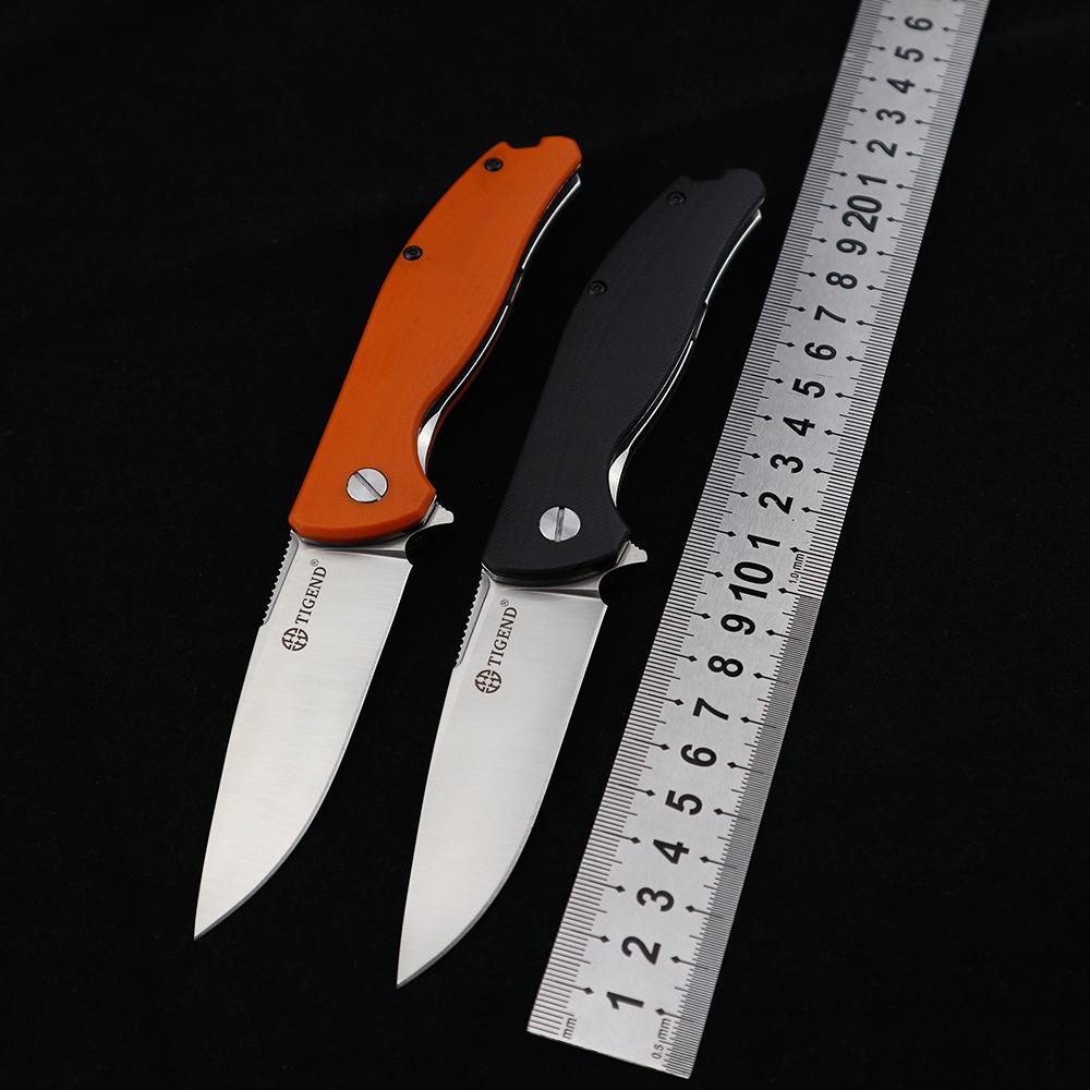 Изображение товара: TIGEND Складные карманные армейские ножи 8cr14mov лезвие G10 ручной нож для выживания тактический самообороны универсальные инструменты для повседневного использования