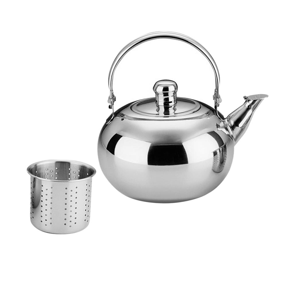Изображение товара: 1,6 л чайник из нержавеющей стали чайник кухонный/домашний кемпинг газовая плита серебристый