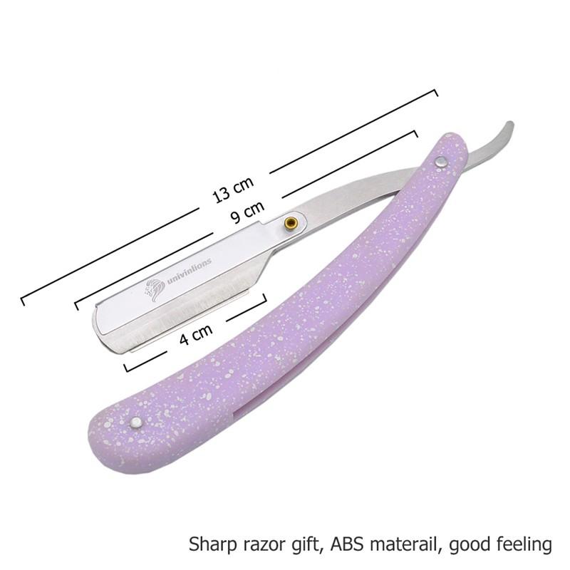 Изображение товара: Складной бритвенный станок Univinlions с мягкой ручкой из АБС-пластика, бритвенный станок для мужчин и женщин, нож для бритья, бороды, лица, подмышек, тела