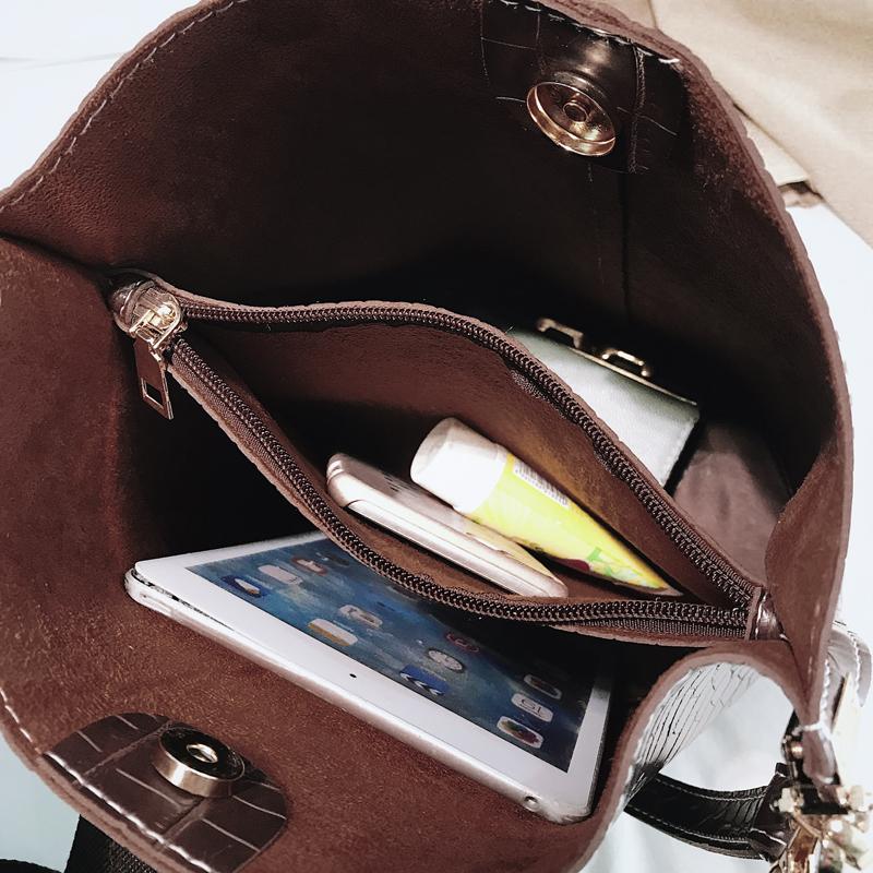 Изображение товара: Сумка-мешок женская из экокожи, брендовый роскошный саквояж на плечо, качественный мессенджер, вместительная сумочка