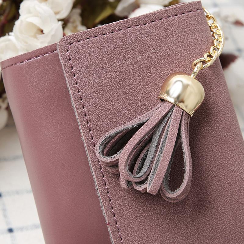 Изображение товара: New Arrival 2020 Wallet Short Women Wallets Zipper Purse Fashion Panelled Wallets Trendy Coin Purse Card Holder Leather