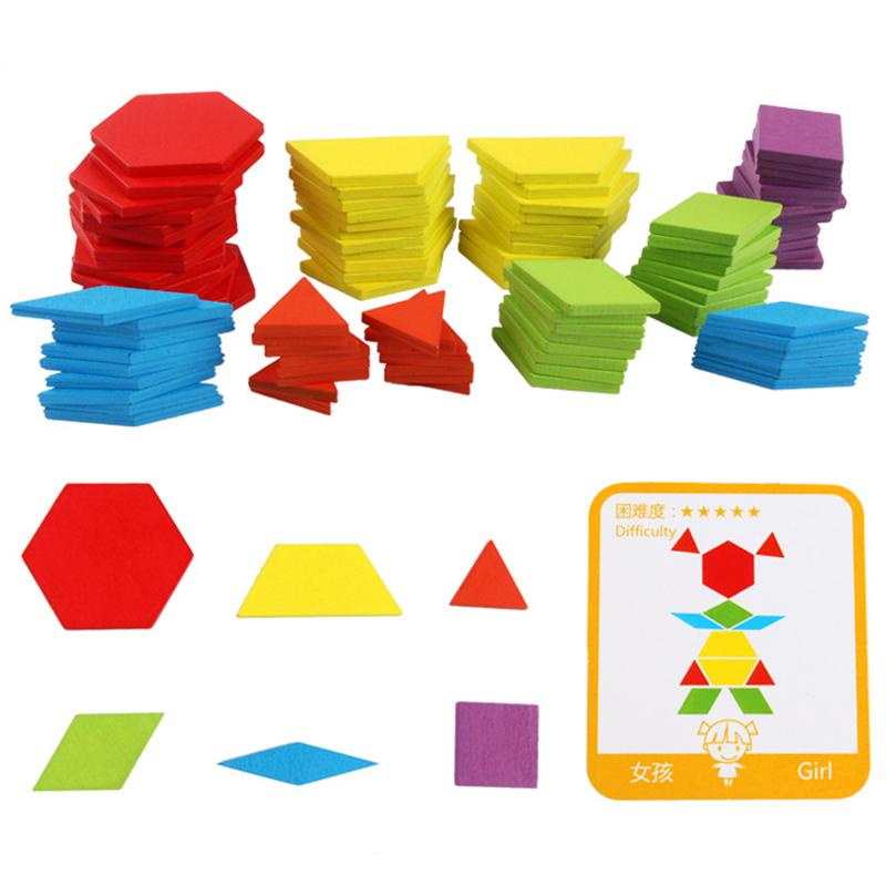Изображение товара: 155 шт./компл. деревянная головоломка, доска, набор, красочная детская развивающая деревянная игрушка Монтессори для детей, развивающие игрушки для обучения