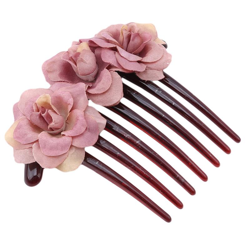 Изображение товара: 5 цветов популярная имитация цветок гребень для волос для невесты головной убор пляж фото шпилька гребень