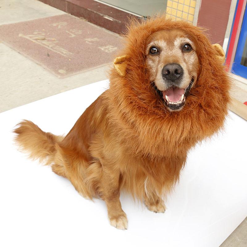 Изображение товара: Pet Lion Wig Dog Warm Head Band Pet Lion Head Band Dog Lion Head Funny Wig