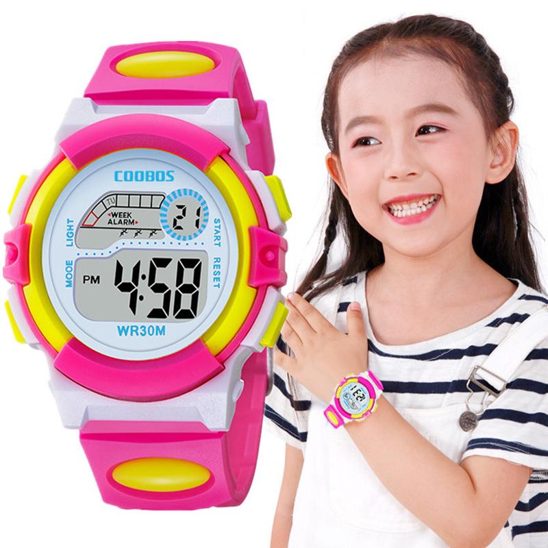 Изображение товара: Часы детские цифровые спортивные со светодиодной индикацией даты, модные электронные наручные для учеников и мальчиков, для девочек
