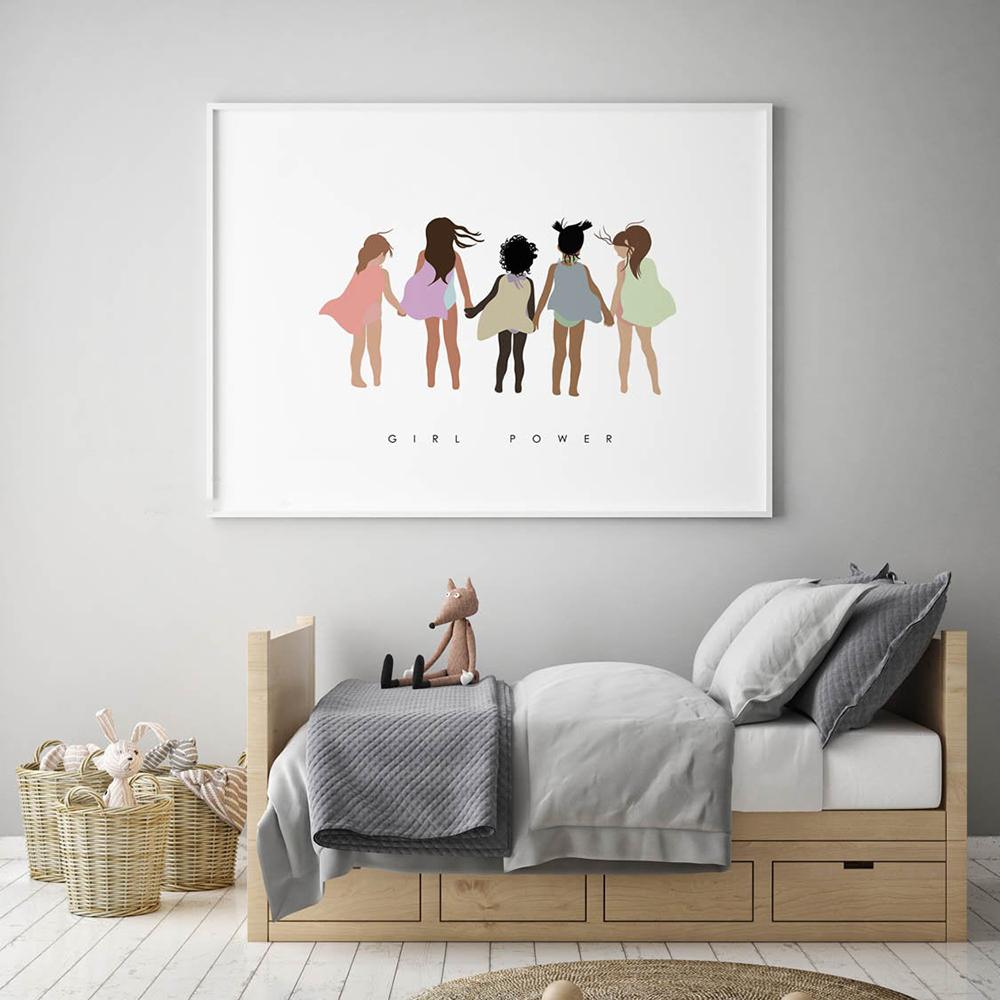Изображение товара: Феминистский плакат с маленькой девочкой, художественные принты, подарок для девушек, Вдохновляющие современные настенные картины на холсте, картины, Женский Декор для комнаты
