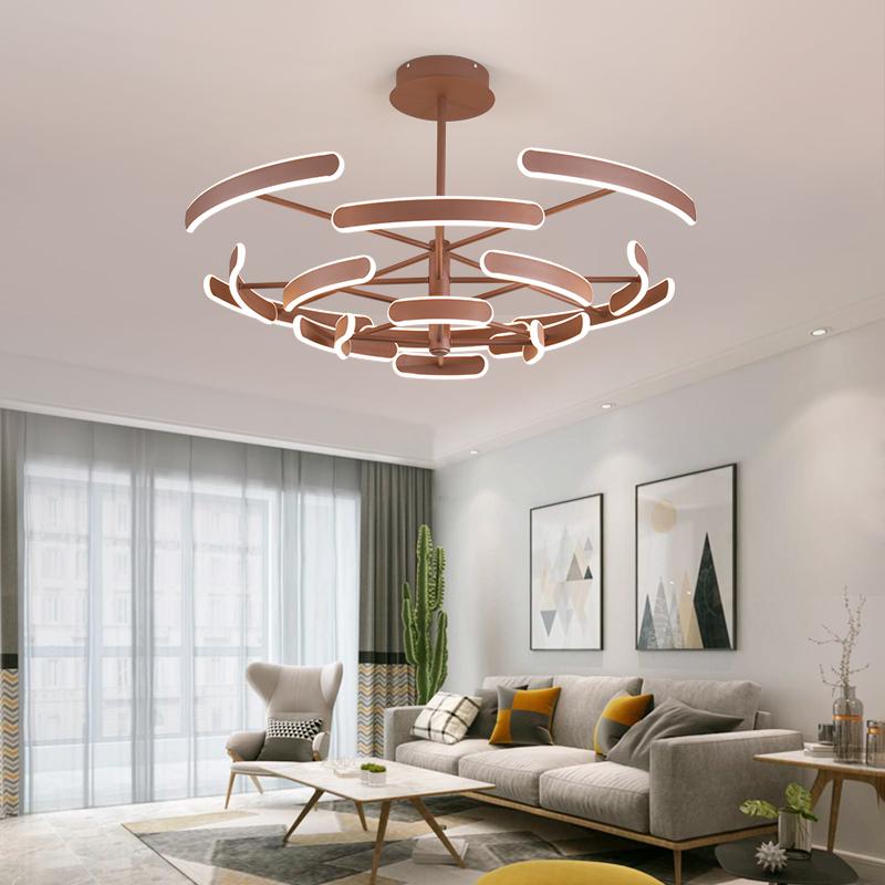 Изображение товара: Современная новая лампа для гостиной, Современная Минималистичная люстра в нордическом стиле, лампа для ресторана и спальни, роскошная атмосферная потолочная лампа