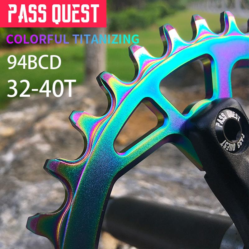 Изображение товара: Титанизирующая цепь для горного велосипеда, Pass Quest 94, BCD 32T, 34T, 36T, 38T, 40T, X1 NX, GX