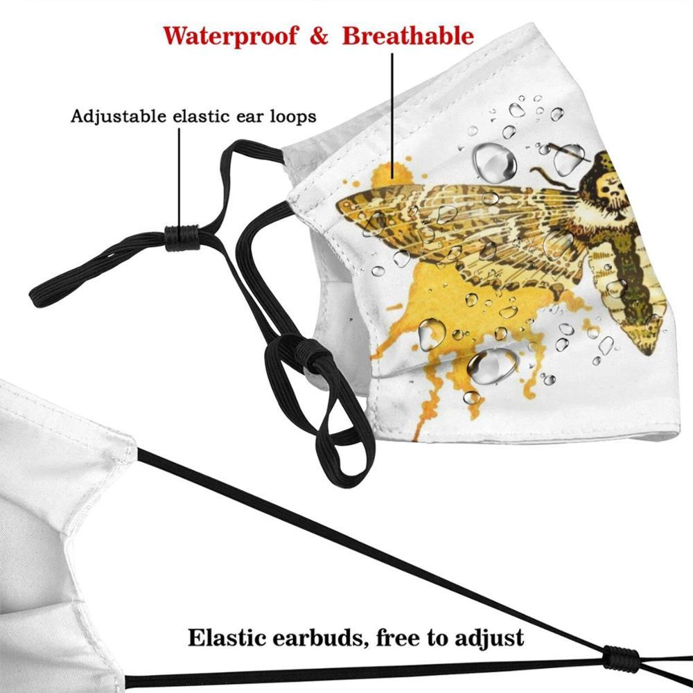 Изображение товара: Многоразовая маска с принтом моли для головы смерти Pm2.5, фильтр для лица, маска для детей, моли, желтая моль, насекомое, том Паркер, том Паркер