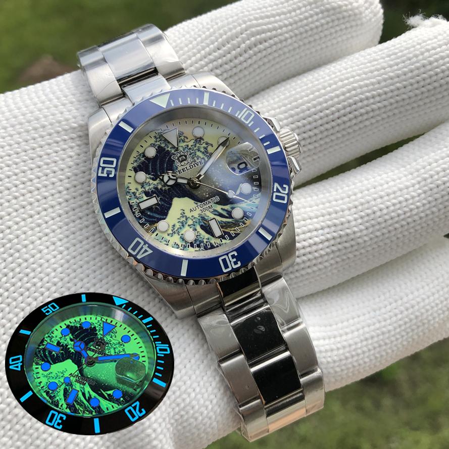 Изображение товара: Часы мужские механические с керамическим циферблатом и сапфировым стеклом, 300 м
