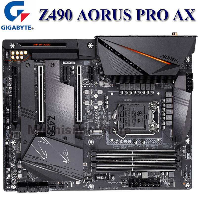 Изображение товара: Материнская плата LGA 1200 для Gigabyte Z490 AORUS PRO AX, PCI-E 4,0 DDR4 128 ГБ SATA III, двухканальный настольный процессор Z490, материнская плата 1200 Новинка