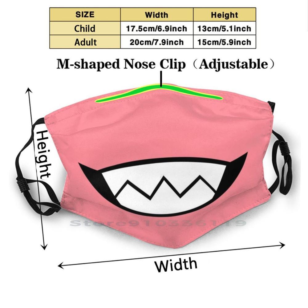 Изображение товара: Красная смешная моющаяся маска для лица для взрослых и детей с фильтром, красная улыбка, зубы для улыбки