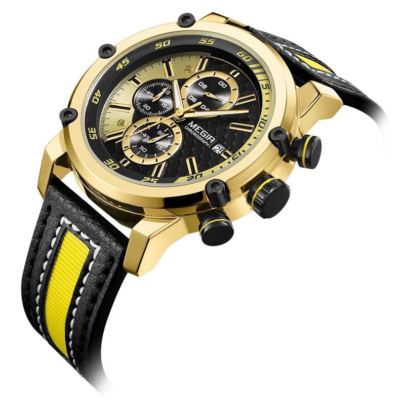 Изображение товара: Часы MEGIR Мужские кварцевые с хронографом, креативные спортивные роскошные армейские, в стиле милитари