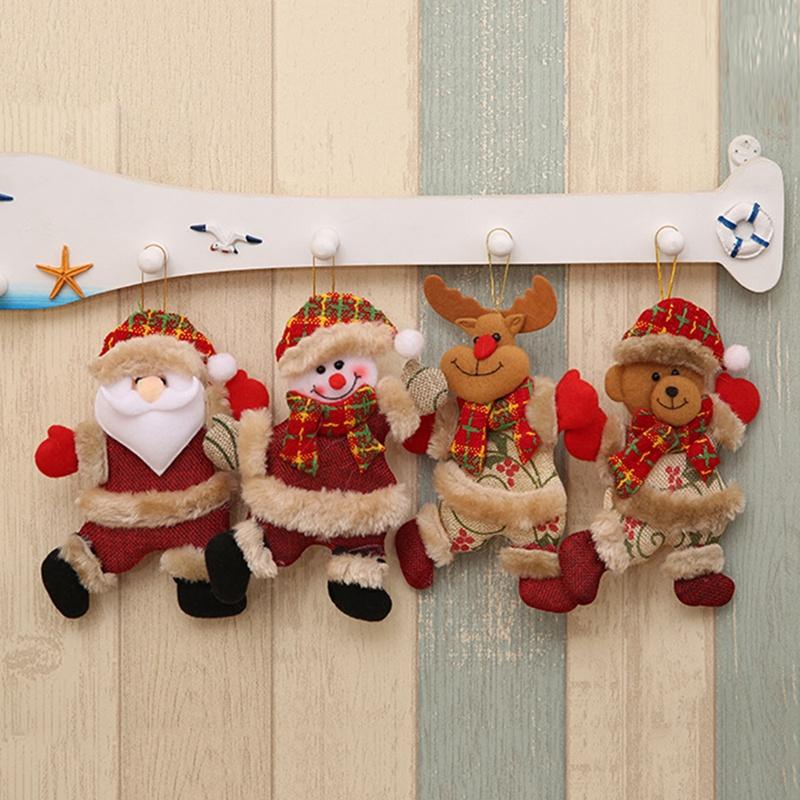 Изображение товара: Рождественские украшения, подарок Санта-Клауса, снеговик, олень, дерево, висячие украшения, рождественский подарок, игрушки, куклы, украшения