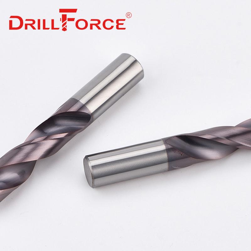 Изображение товара: Набор твердосплавных сверл Drillforce, набор спиральных Спиральных Фрез из нержавеющей стали, 3 шт., 2-9 мм x 80 мм, для твердого сплава