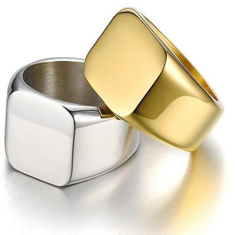 Изображение товара: Milangirl кольца для мужчин Байкерский стиль Ширина перстень квадратный палец кольца для модных брендов ювелирные изделия на день рождения