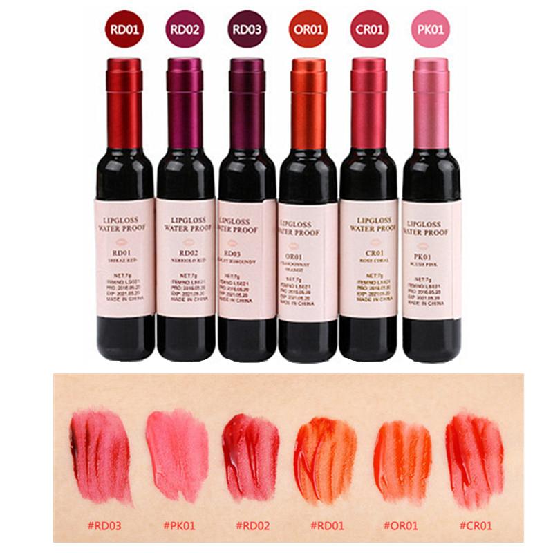 Изображение товара: Новое поступление, винно-Красная губная помада в Корейском стиле, детские розовые губы для женщин, жидкая помада для макияжа, блеск для губ, красные губы, косметика, Лидер продаж
