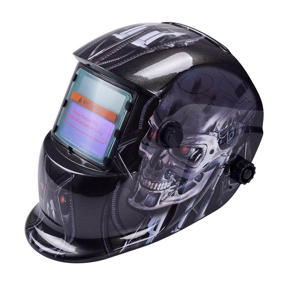 Изображение товара: Электрическая Сварочная маска, шлем с автоматическим затемнением, регулируемая сварочная линза, сварочное защитное оборудование электрика, жесткая упаковка