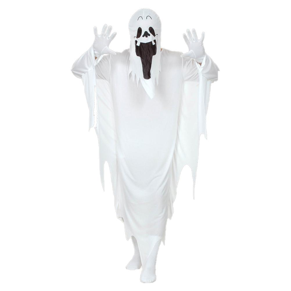 Изображение товара: Костюм для вечевечерние НКИ на Хэллоуин, семейный костюм в виде страшного белого призрака, косплей-халат для взрослых и детей