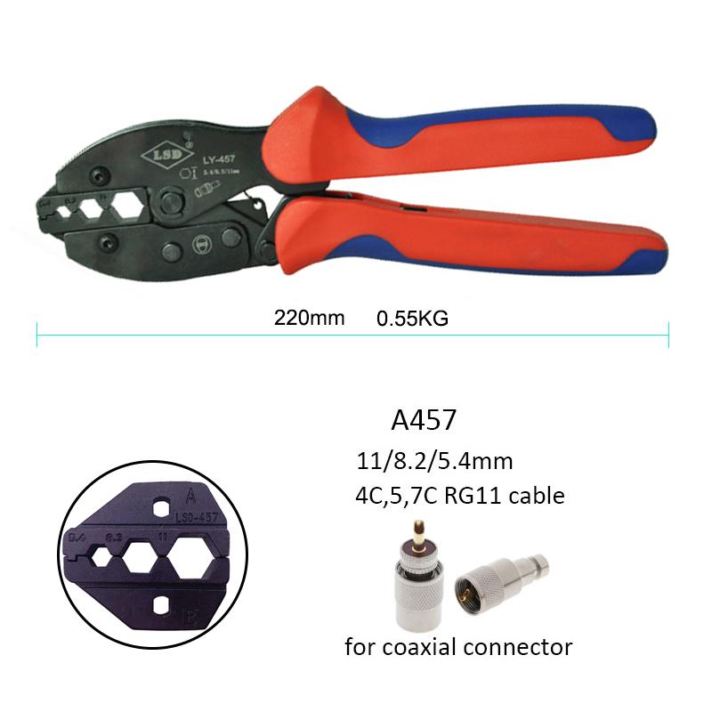 Изображение товара: Coaxial cable crimping tool RG58 RG59 RG6 LMR400 cable connector crimper Terminals SMA/BNC Crimping plier
