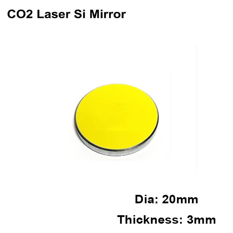 Изображение товара: 3 шт. кремниевое Si лазерное зеркало диаметром 20 мм 25 мм Отражатель отражающих линз CO2 гравировальный станок для резки лазерный гравер детали резака