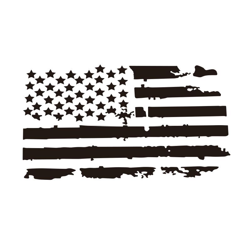 Изображение товара: Автомобильные аксессуары, 2 размера, Наклейки на капот, виниловые наклейки с американским флагом для Jeep Wrangler, прочные наклейки для украшения автомобиля