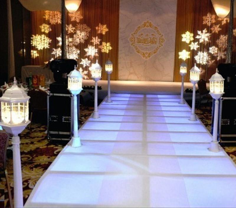 Изображение товара: Белый металлический подсвечник высотой 120 см, фонарь сарая, свадебные дорожные выводы, реквизит для открытия свадебного центра