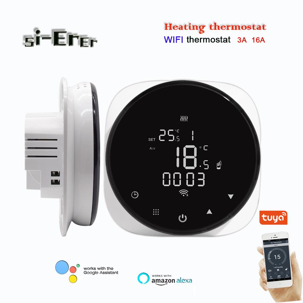 Изображение товара: TUYA умный нагревательный термостат, для нагрева воды/электрическое Отопление/водонагревание и котельная связь, работает с Alexa google home