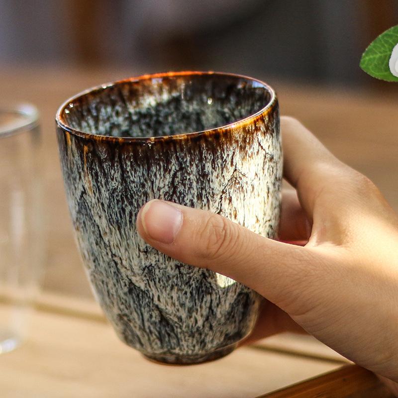 Изображение товара: 250 мл китайская чайная чашка, сменные керамические чайные чашки с обжигом, дорожная чашка, домашняя чайная чашка, креативная керамическая чашка, чайный набор