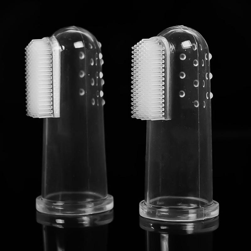 Изображение товара: Прозрачная безопасная Силиконовая зубная щетка для новорожденного ребенка, Прорезыватель для зубов с коробкой для младенцев, инструмент для чистки мягких зубов