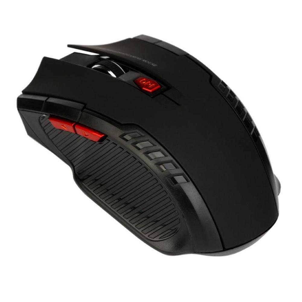 Изображение товара: Мышь компьютерная беспроводная игровая эргономичная, 6 клавиш, 1600DPI, 2,4 ГГц