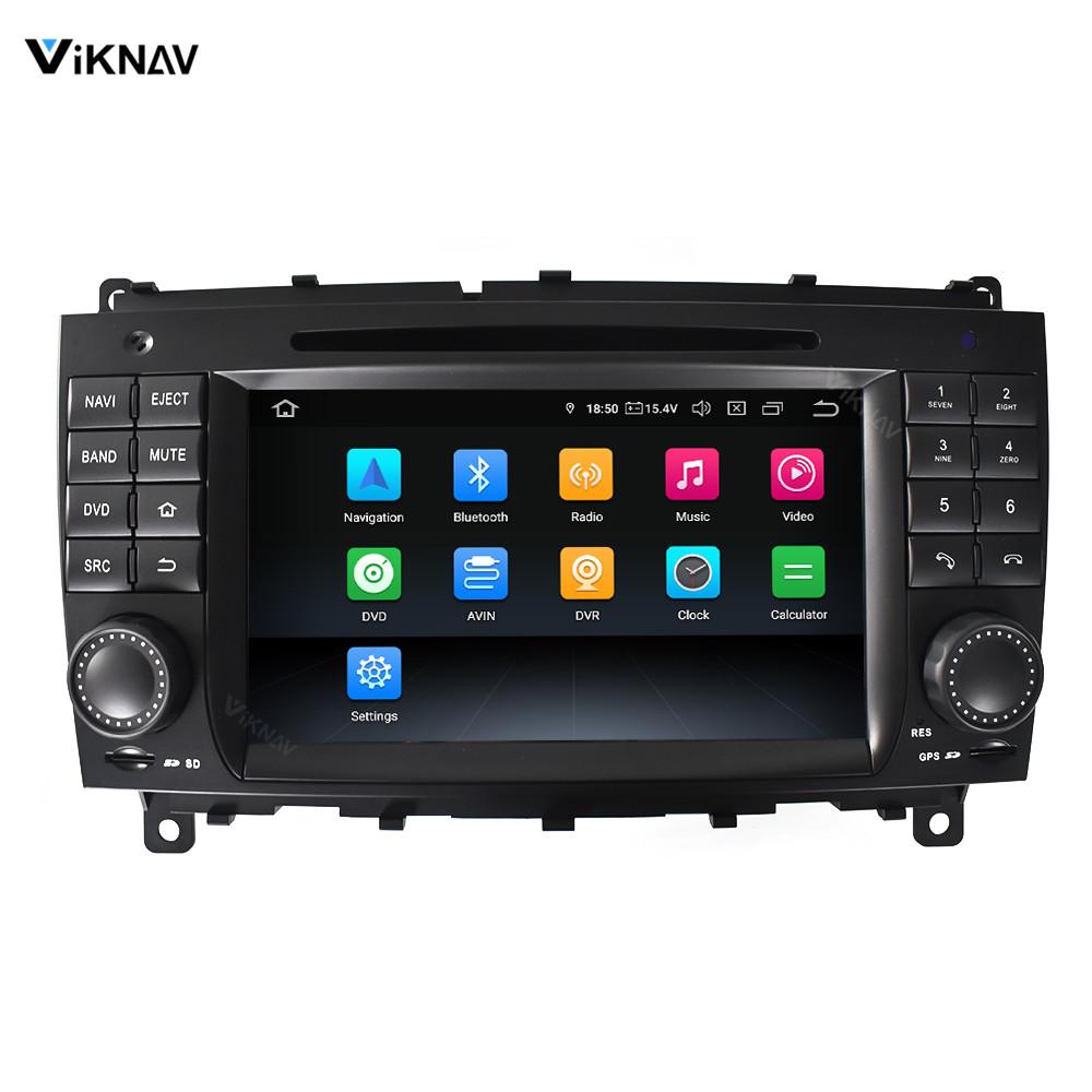 Изображение товара: Аудио Android автомобильный радиоприемник стерео для Benz C- W203 CLK W209 2004-2007 автомобильный DVD-плеер сенсорный экран GPS навигация 2din