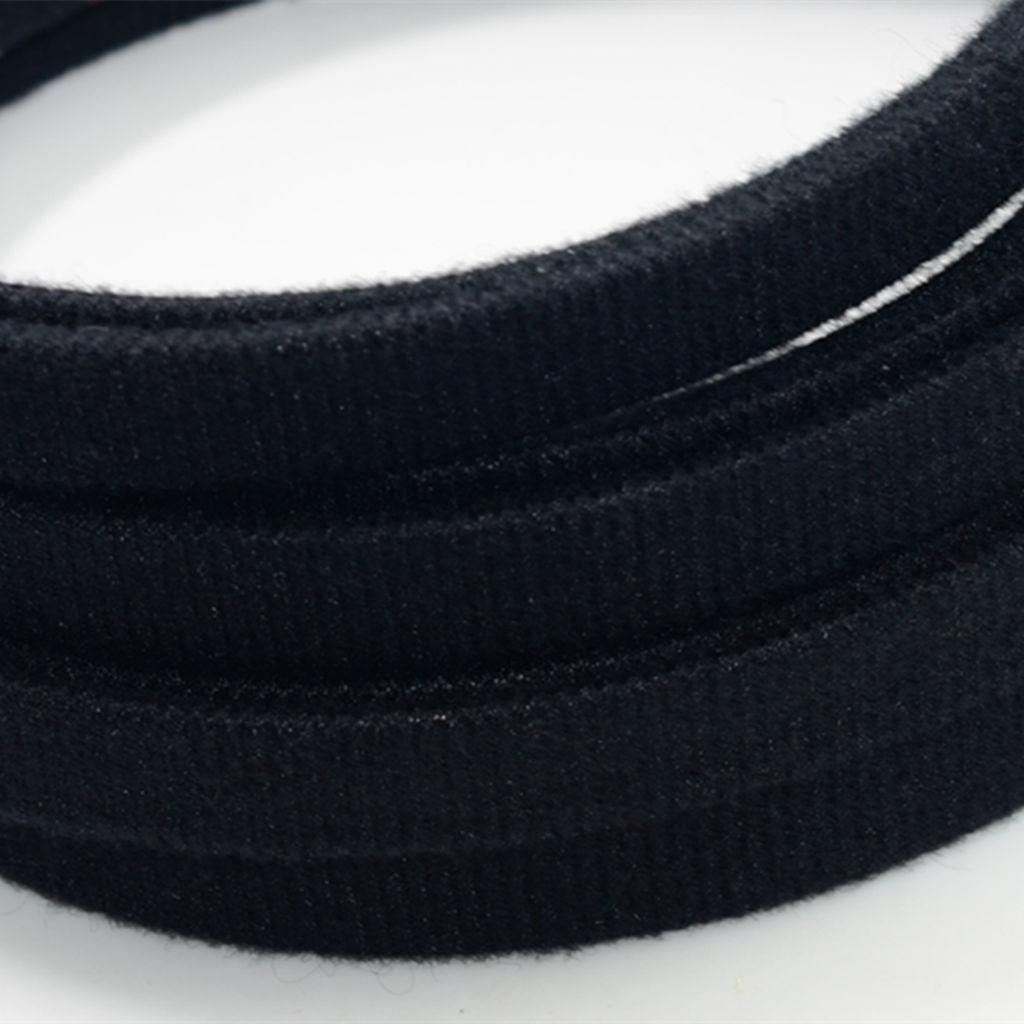 Изображение товара: 10x черная тканевая лента для волос обруч повязка для волос DIY аксессуары для волос Ремесло 15 мм