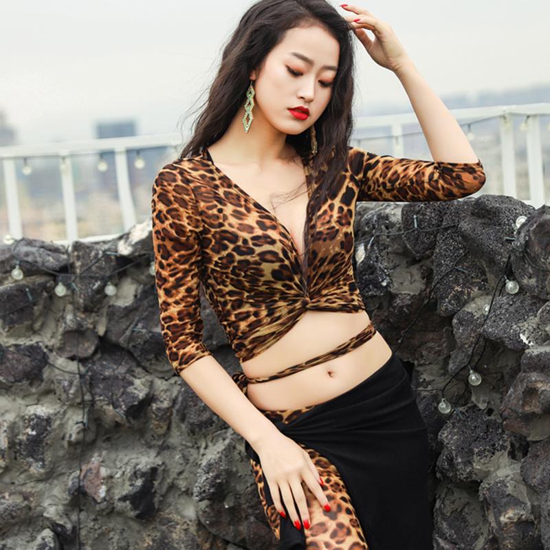 Изображение товара: Леопардовая одежда для танца живота для женщин профессиональная одежда для тренировки живота костюм индийская одежда сексуальные наряды JL1831