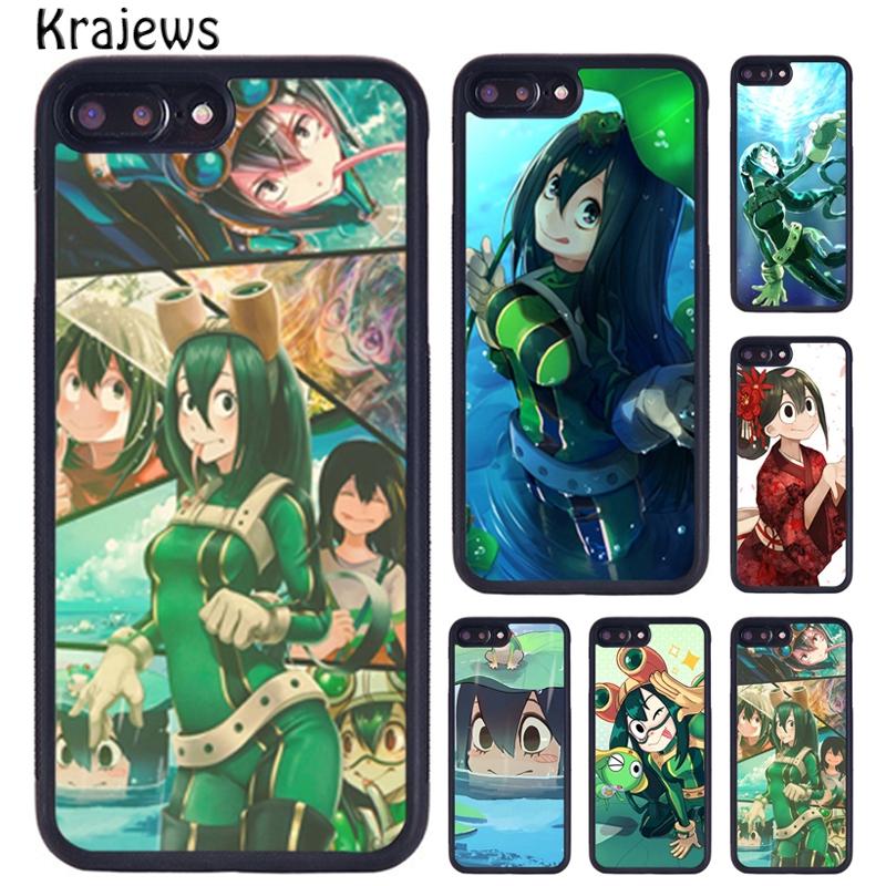 Изображение товара: Чехол для телефона krajew Asui Tsuyu Boku no My Hero Академия для iPhone X XR XS 11 12 13 Pro MAX 5 6 6S 7 8 Plus Samsung S8 S9 S10