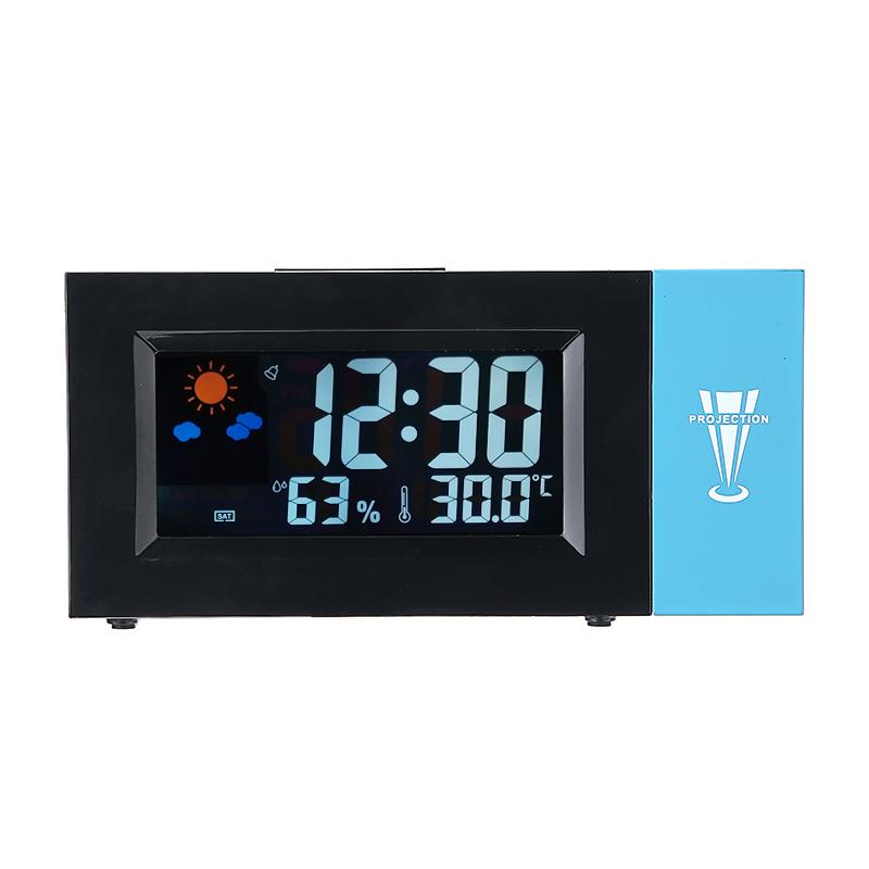 Изображение товара: СВЕТОДИОДНЫЙ цифровой проекционный будильник с функцией регулировки угла наклона и проекции времени, прикроватные часы с подсветкой, прогнозом погоды