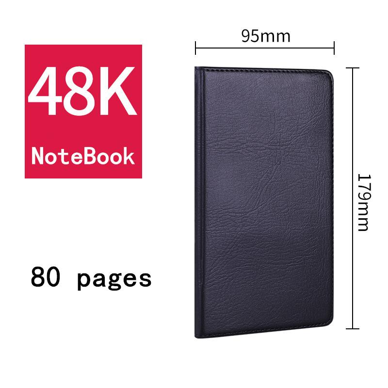 Изображение товара: Deli 32K кожаный блокнот высокого качества для деловых встреч дневник с гелевой ручкой черный канцелярский толстый блокнот