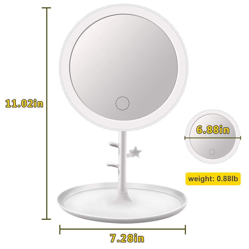 Изображение товара: Туалетный столик светодиодный зеркало для макияжа с сенсорным экраном Экран платные 3 Режим затемнения светильник туалетный столик макияж лампа зеркало для спальни