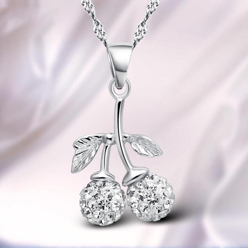 Изображение товара: Женское ожерелье из серебра 925 пробы, с циркониевым шариком