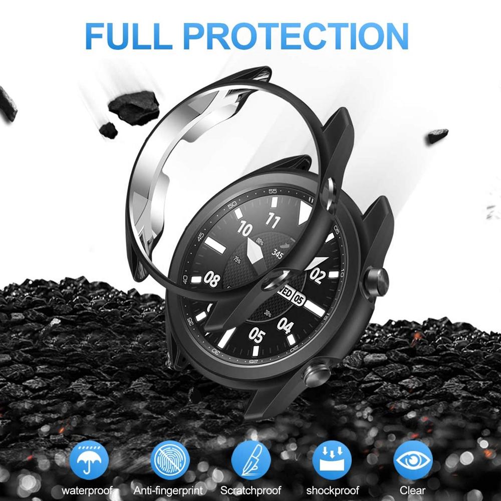 Изображение товара: Чехол для galaxy watch 3 45 мм, мягкий защитный ударопрочный чехол из ТПУ для samsung galaxy watch 3 41 мм, чехол-бампер для часов 3, чехлы, оболочка