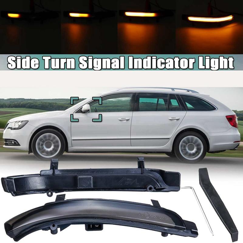 Изображение товара: Автомобильный светодиодный светильник с динамическим зеркалом заднего вида для Skoda Octavia Superb 3T4 Hatchback