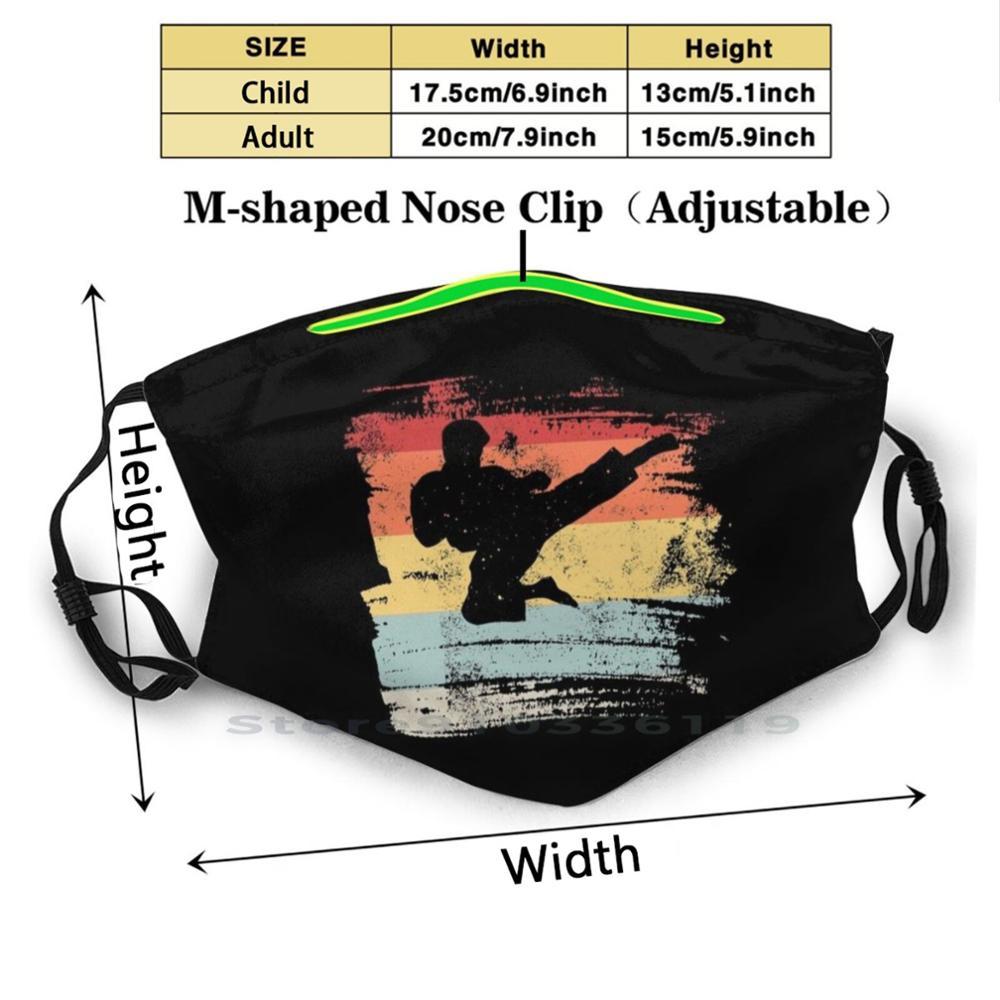 Изображение товара: Kungfu подарок для любителей боевых искусств дизайн Пылезащитный фильтр смываемая маска для лица дети Kungfu Боевые искусства кикбоксинг каратэ Спорт