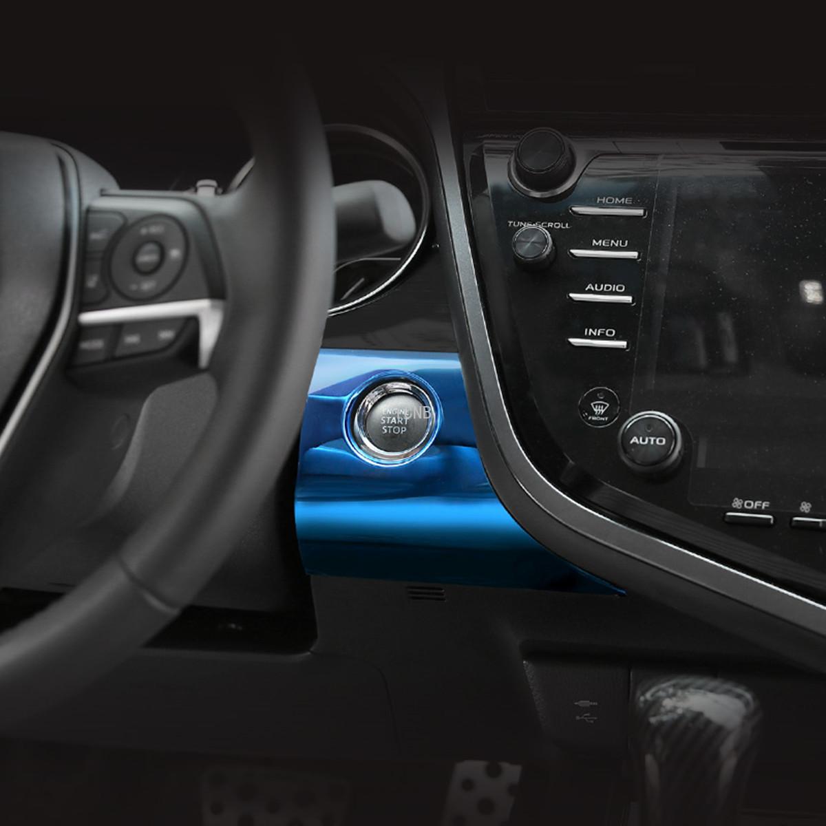 Изображение товара: Накладка из нержавеющей стали с одной кнопкой для Toyota Camry 2018, аксессуары 8th XV70
