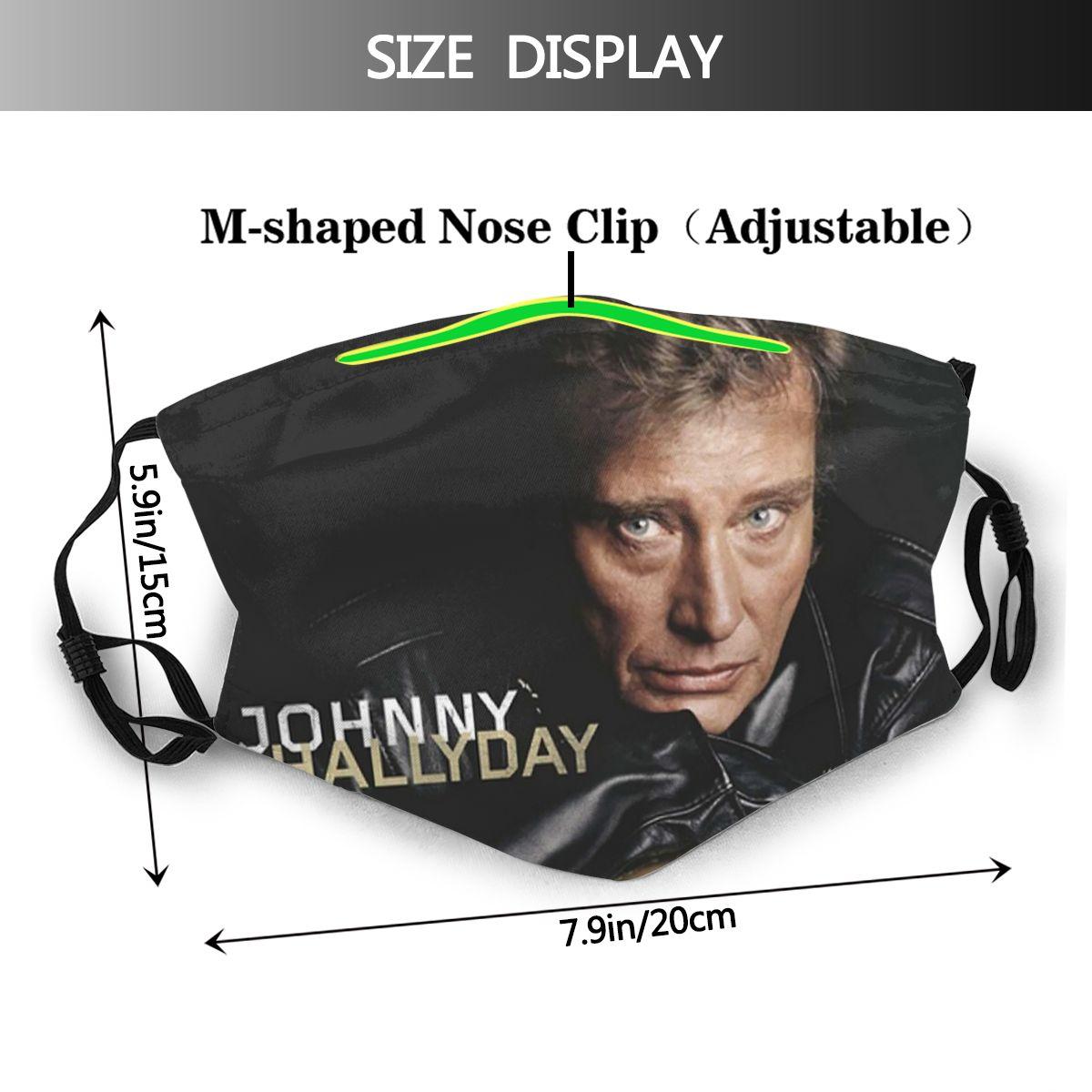 Изображение товара: Джонни Холлидей поп многоразовые Мода рот маска для лица с фильтрами против дымки пыли ушной Защитная крышка респиратор для взрослых