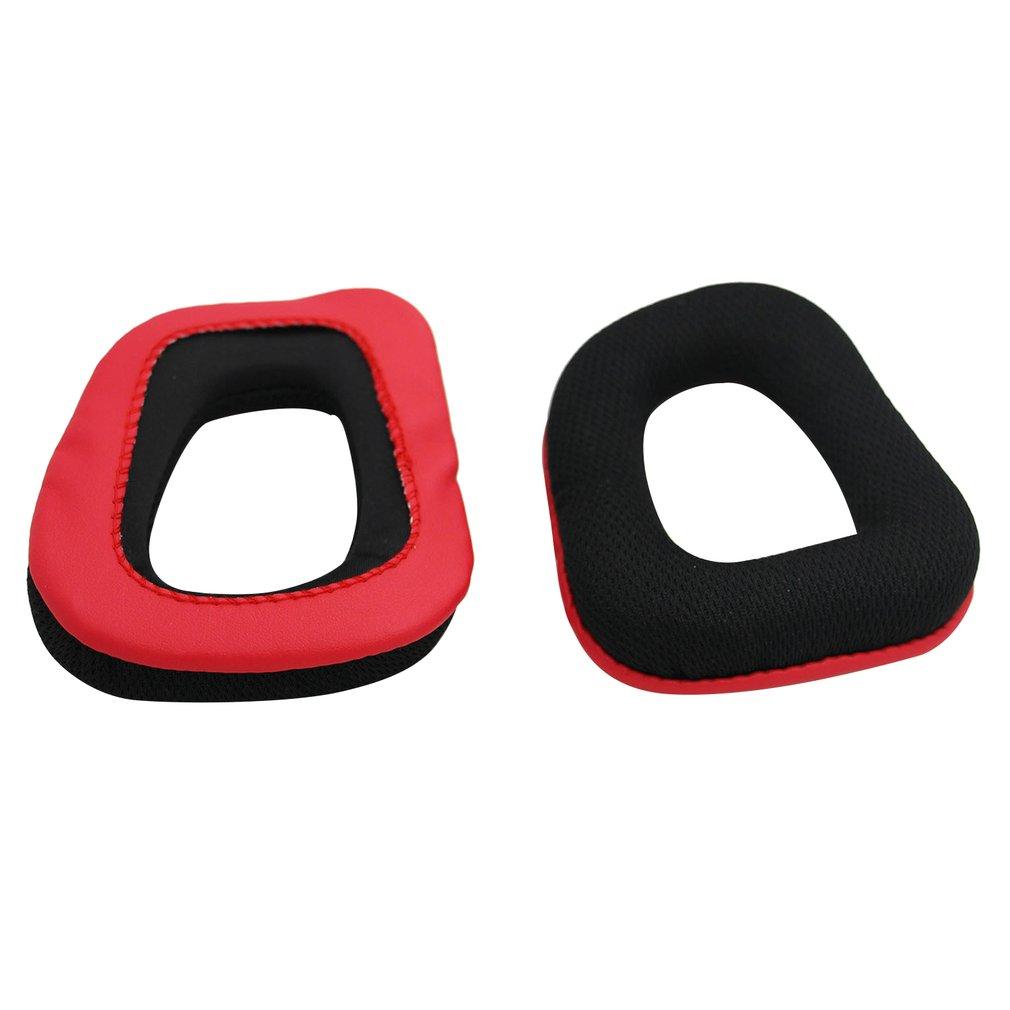 Изображение товара: 1 пара губчатых накладок для наушников Logitech для игровой гарнитуры G230 G430 G930 G35 F450 черно-красного цвета