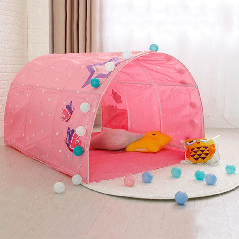 Изображение товара: Детский игровой домик Портативный, складная палатка для маленьких комнат, для ползания, игрушечный туннель для бассейна, кровати
