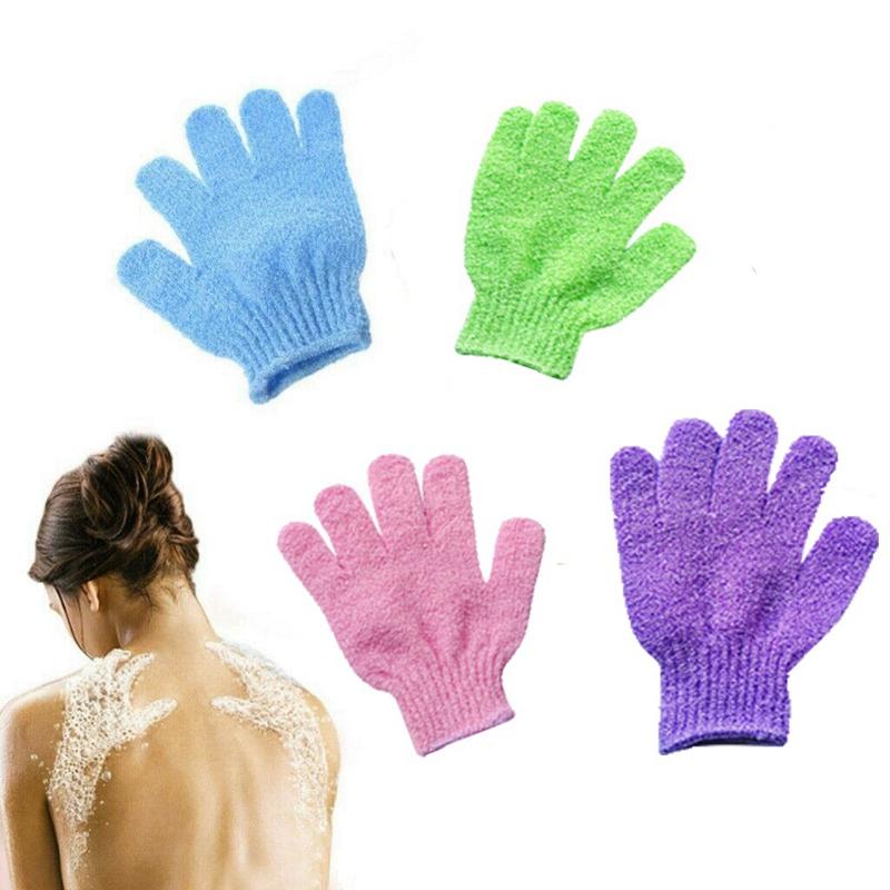 Изображение товара: 4 пары перчатки для душа и ванной Отшелушивающий Спа Массаж кожи очищающий скруббер для тела