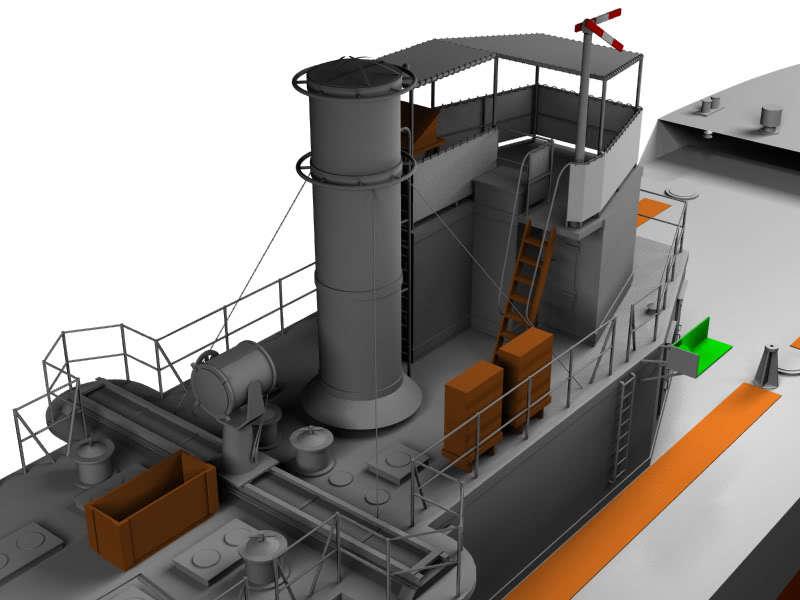 Изображение товара: Модель бумажной лодки 1:100, модель британского патрульного судна M15, военный веер, подарок, Инструкция «сделай сам»