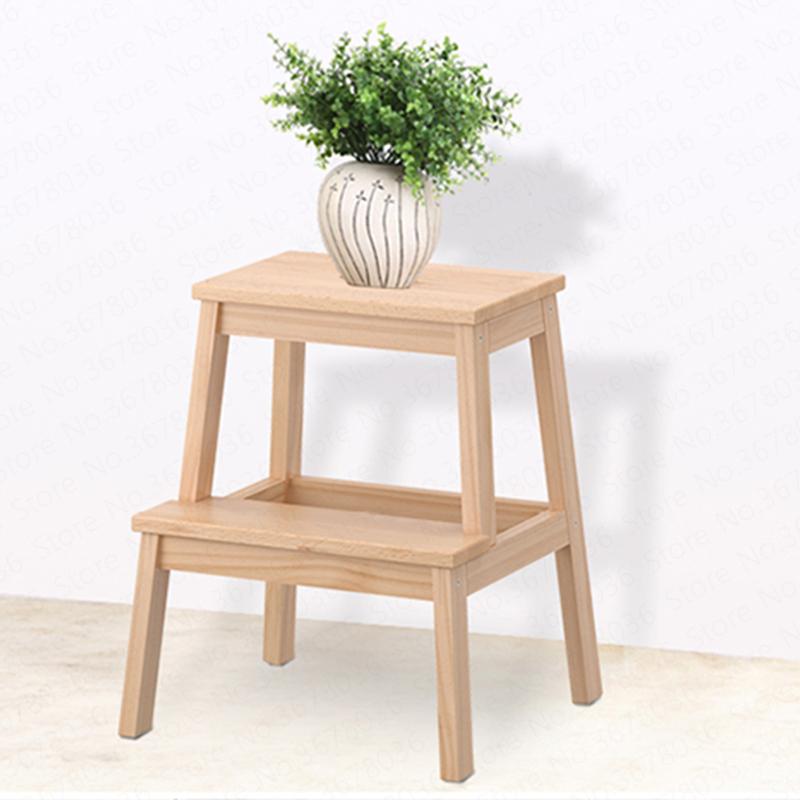 Изображение товара: Многофункциональный двойной стул-тумба из твердой древесины, нескользящий подъемный домашний кухонный стул-лестница, стул для мытья ног