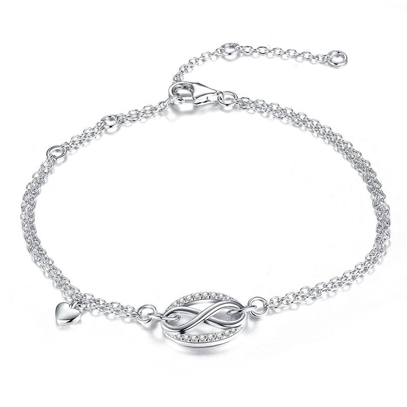 Изображение товара: LOVANS стильные женские ювелирные изделия для свадьбы Подлинная 925 Серебряная цепочка звено шарм браслеты бижутерия браслет на руку